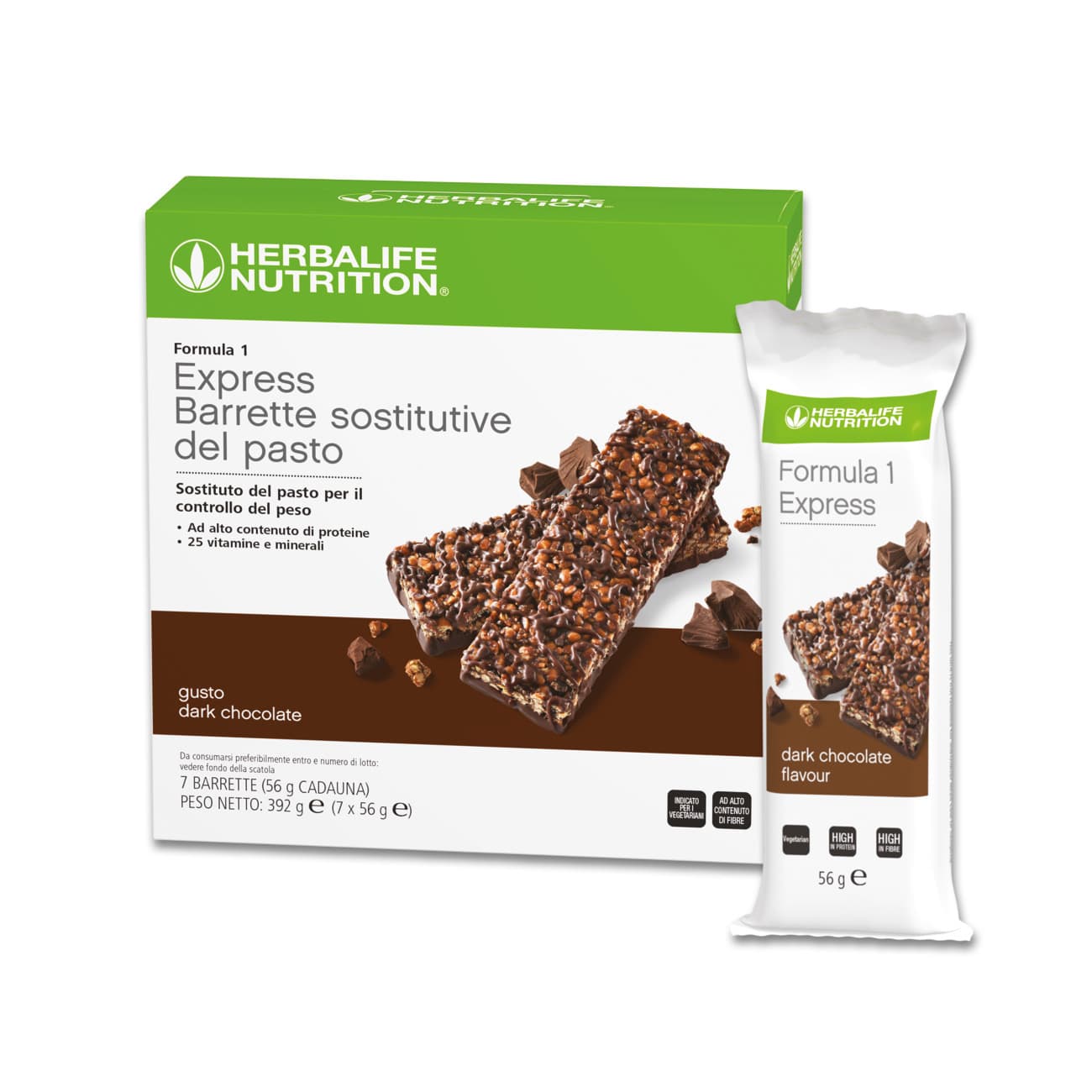 Confezione di Formula 1 Express, Barretta Sostitutiva del Pasto, Dark Chocolate, 7 barrette